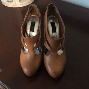 Brown stylish heels